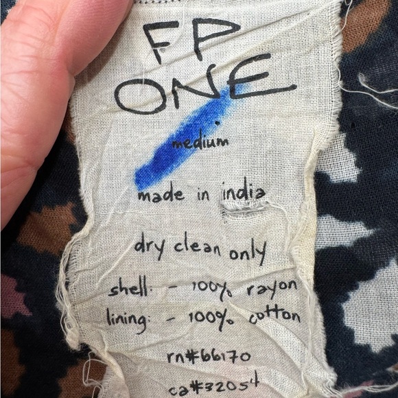 Free People Boho Asymmetrical Slip Dress Floral Print Tassel Festival Medium - Picture 7 of 7